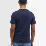 T-shirt en pur coton avec finitions tartan Aboyne - Marine - BARBOUR HOMME