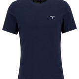 T-shirt en pur coton avec finitions tartan Aboyne - Marine - BARBOUR HOMME