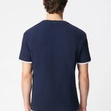 T-shirt en relief en pur coton pour homme M310043 - Marine - IKKS MEN