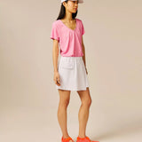 T-shirt fluide à col V plongeant Pecetto - Rose - SUN VALLEY FEMME