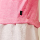 T-shirt fluide à col V plongeant Pecetto - Rose - SUN VALLEY FEMME