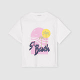 T-shirt imprimé à motif vagues et palmiers Raphae - Blanc cassé - IKKS WOMEN