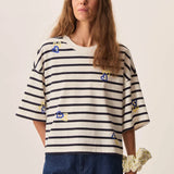 T-shirt marinière boxy Fionna - Indigo & Beurre - DES PETITS HAUTS