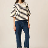 T-shirt marinière boxy Fionna - Indigo & Beurre - DES PETITS HAUTS