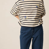 T-shirt marinière boxy Fionna - Indigo & Beurre - DES PETITS HAUTS