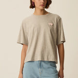 T-shirt oversize en coton Jerrypatch - Gris chiné - DES PETITS HAUTS
