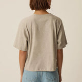 T-shirt oversize en coton Jerrypatch - Gris chiné - DES PETITS HAUTS