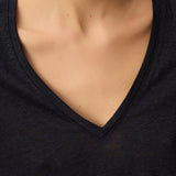 T-shirt oversize en lin col V Hanabelle - DES PETITS HAUTS