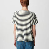 T-shirt oversize marinière pailleté B310195 - Marine - IKKS WOMEN