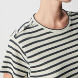 T-shirt oversize marinière pailleté B310195 - Marine - IKKS WOMEN