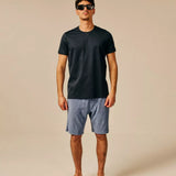 T-shirt uni été léger respirant Cabera - Marine foncé - SUN VALLEY HOMME