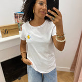 T-shirt à print à manches courtes Bellisima - Blanc - C'EST BEAU LA VIE !