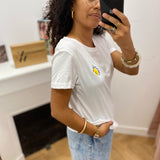 T-shirt à print à manches courtes Bellisima - Blanc - C'EST BEAU LA VIE !