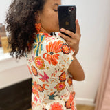 T-shirt manches courtes à motif floral Esoteric - Blanc - LOLA ESPELETA