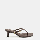Tongs à talon chic en cuir Fifi - Brownie - FABIENNE CHAPOT