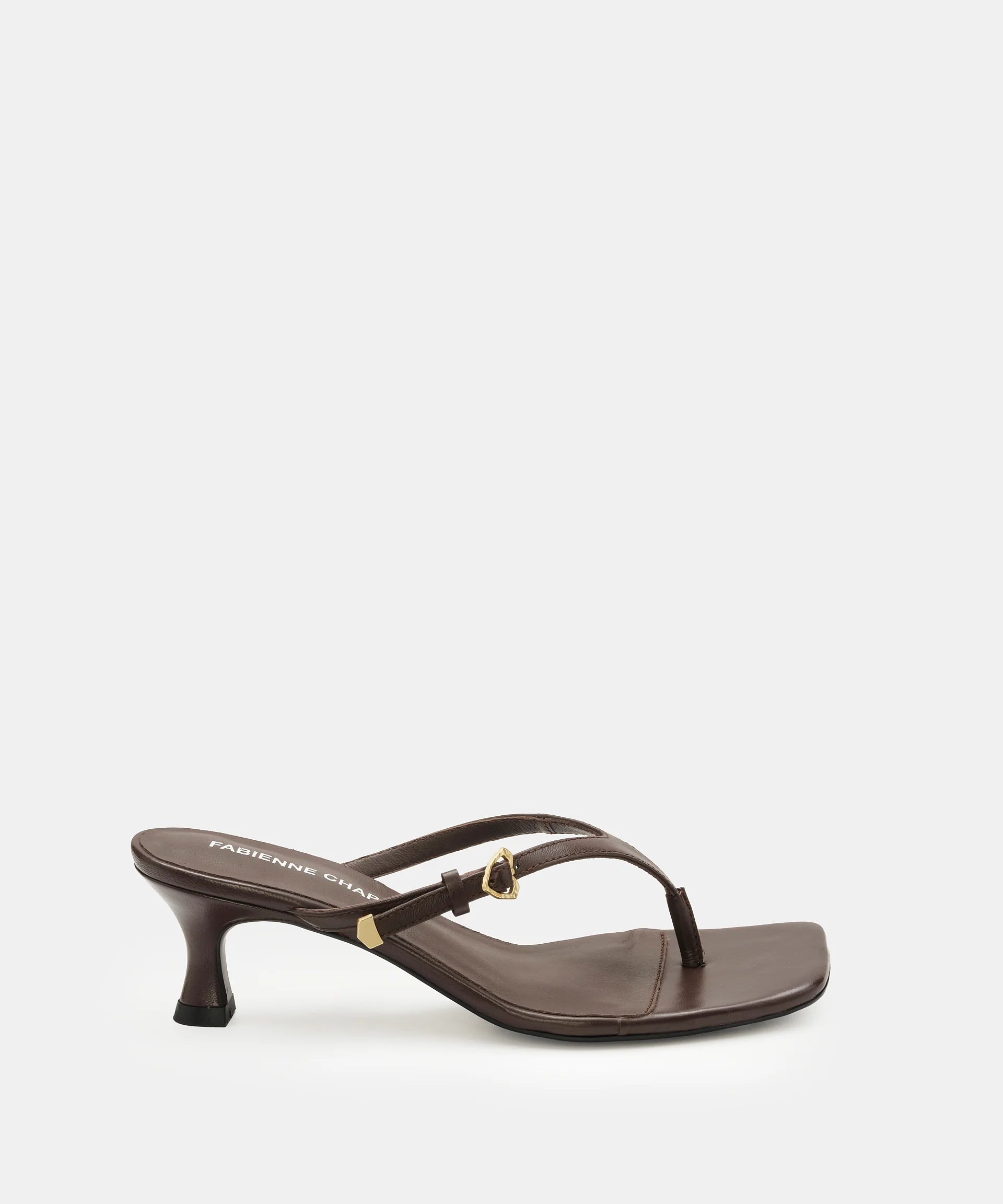Tongs à talon chic en cuir Fifi - Brownie - FABIENNE CHAPOT