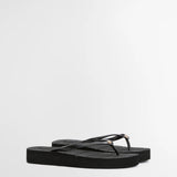 Tongs compensées à motif carreaux Tilda - Noir - BARBOUR FEMME