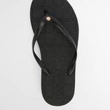 Tongs compensées à motif carreaux Tilda - Noir - BARBOUR FEMME