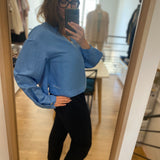 Top fluide en lin Nana - Bleu cobalt - FABIENNE CHAPOT