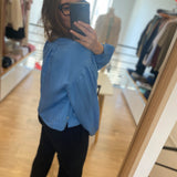 Top fluide en lin Nana - Bleu cobalt - FABIENNE CHAPOT
