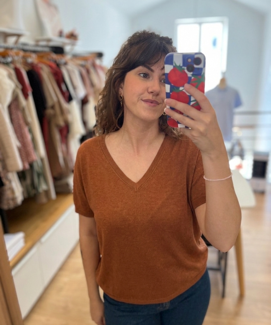 Top loose en lin manches courtes Brise - DES PETITS HAUTS