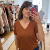 Top loose en lin manches courtes Brise - DES PETITS HAUTS