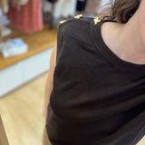Top sans manches en lin léger Brazou - Terre - DES PETITS HAUTS