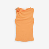 Top chic asymétrique drapé avec bijou épaule Wagner - GRACE & MILA
