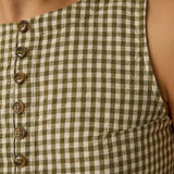 Top sans manches à carreaux boutonné Ugo - Vichy - DES PETITS HAUTS