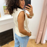Top sans manches cache-coeur Veya - Naturel - LA PETITE ETOILE