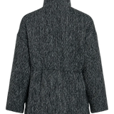 Veste courte à chevrons gris C'EST BEAU LA VIE Vionette vue de dos avec taille fronçable
