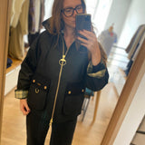 Veste cirée Carville - Noire - BARBOUR FEMME