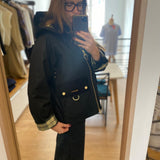 Veste cirée Carville - Noire - BARBOUR FEMME