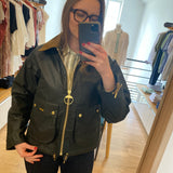 Veste courte cirée Marron - Vert fern ancient - BARBOUR FEMME