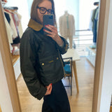 Veste courte cirée Marron - Vert fern ancient - BARBOUR FEMME