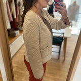Veste courte matelassée à motifs Ypala - Beige clair - SUN VALLEY FEMME