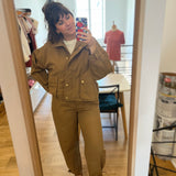 Veste courte oversize légère Leo ecorce - Camel - DES PETITS HAUTS
