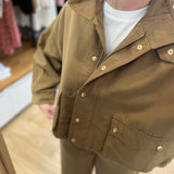 Veste courte oversize légère Leo ecorce - Camel - DES PETITS HAUTS