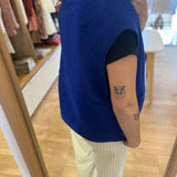 Veste sans manches en maille Gaelle - Indigo - DES PETITS HAUTS