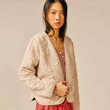 Veste courte matelassée à motifs Ypala - Beige clair - SUN VALLEY FEMME