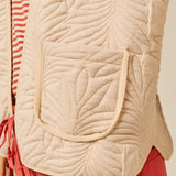 Veste courte matelassée à motifs Ypala - Beige clair - SUN VALLEY FEMME