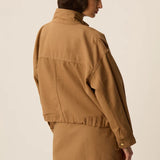 Veste courte oversize légère Leo ecorce - Camel - DES PETITS HAUTS