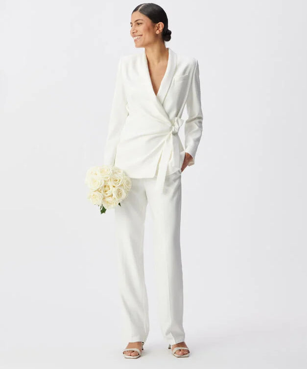 Veste de tailleur drapée pour cérémonie B340115 - Ecru - IKKS WOMEN