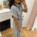 Robe chemise ceinturée à rayures Yvanarob - Regate - TBS Femme