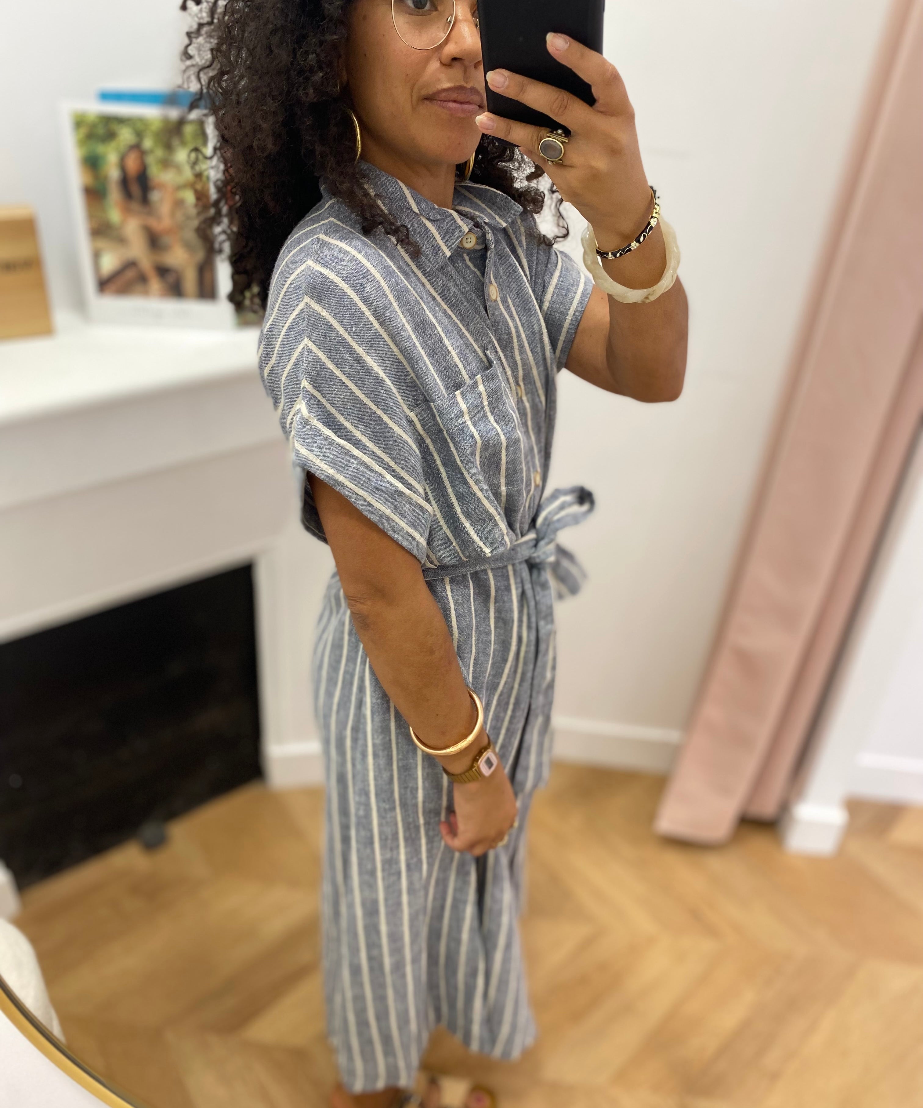Robe chemise ceinturée à rayures Yvanarob - Regate - TBS Femme