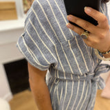 Robe chemise ceinturée à rayures Yvanarob - Regate - TBS Femme
