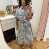 Robe chemise ceinturée à rayures Yvanarob - Regate - TBS Femme