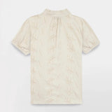Chemise femme brodée manches 3/4 Fadiacha - Arctique - TBS Femme
