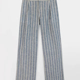 Pantalon large à rayures taille haute Yvanapan - Regate - TBS Femme