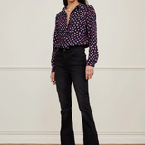 Blouse imprimée coeur Sunrise - Marine - FABIENNE CHAPOT
